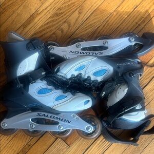 Vintage 90’s Salomon Inline Skates black &grey with Blue Highlights